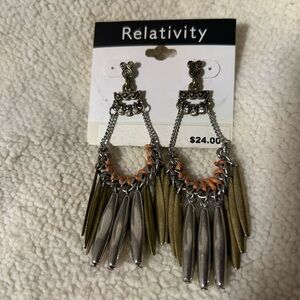 NWT vintage boho earrings in original packaging never worn excellent condition